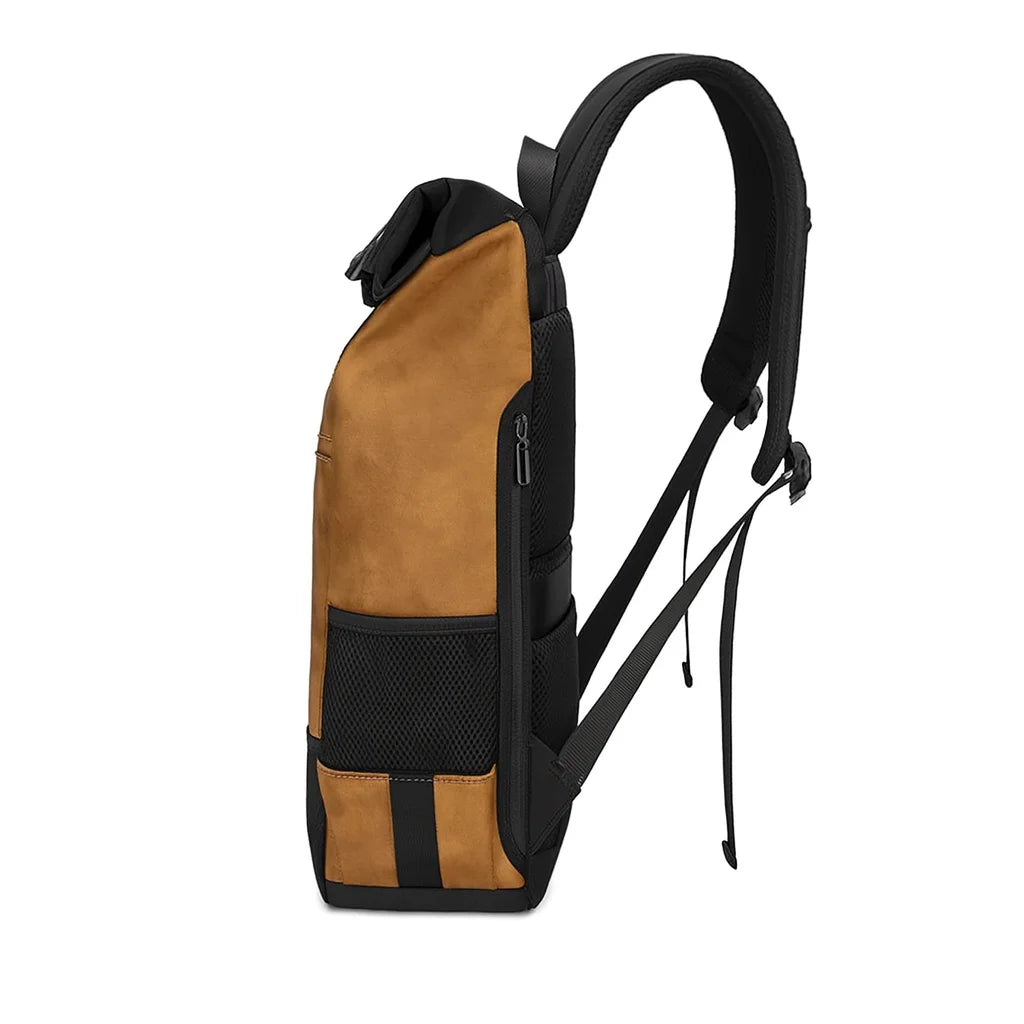 Men’s Roll Top Backpack – Water Resistant Urban Backpack for Everyday Carry