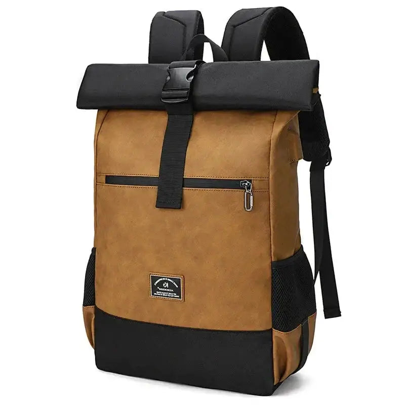 Men’s Roll Top Backpack – Water Resistant Urban Backpack for Everyday Carry