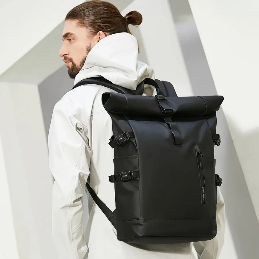 Men’s Roll Top Backpack – Waterproof Expandable Everyday Backpack