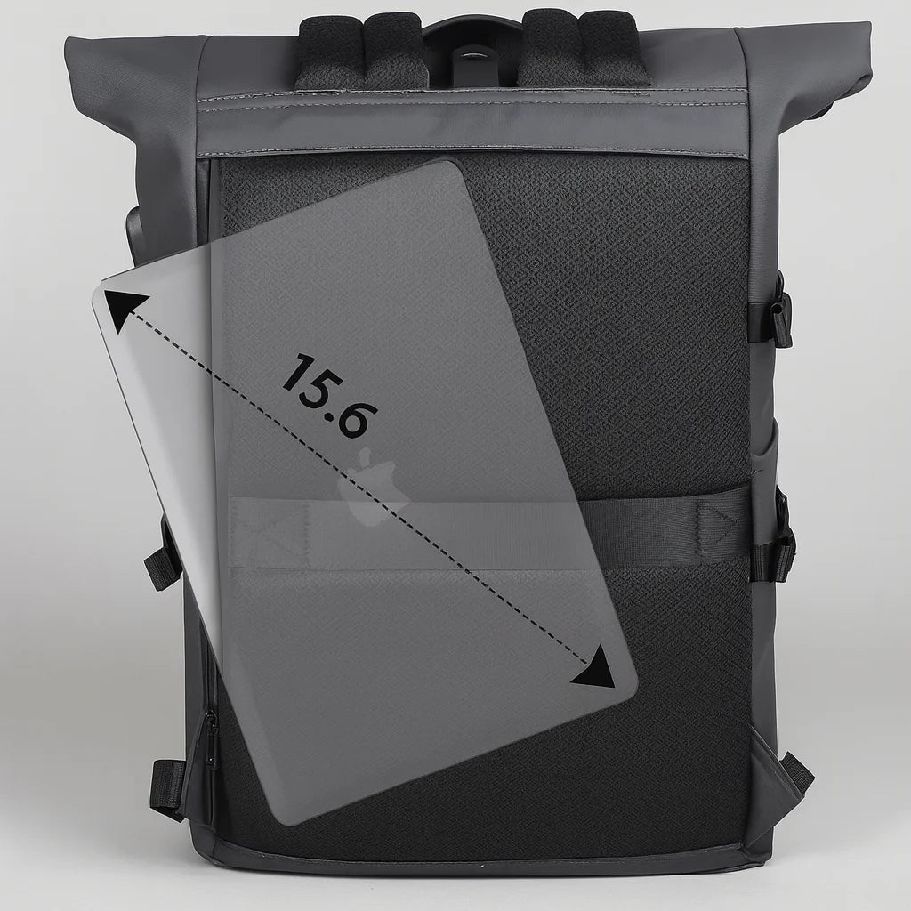 Men’s Roll Top Backpack – Waterproof Expandable Everyday Backpack