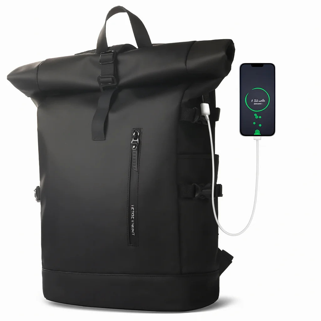 Men’s Roll Top Backpack – Waterproof Expandable Everyday Backpack