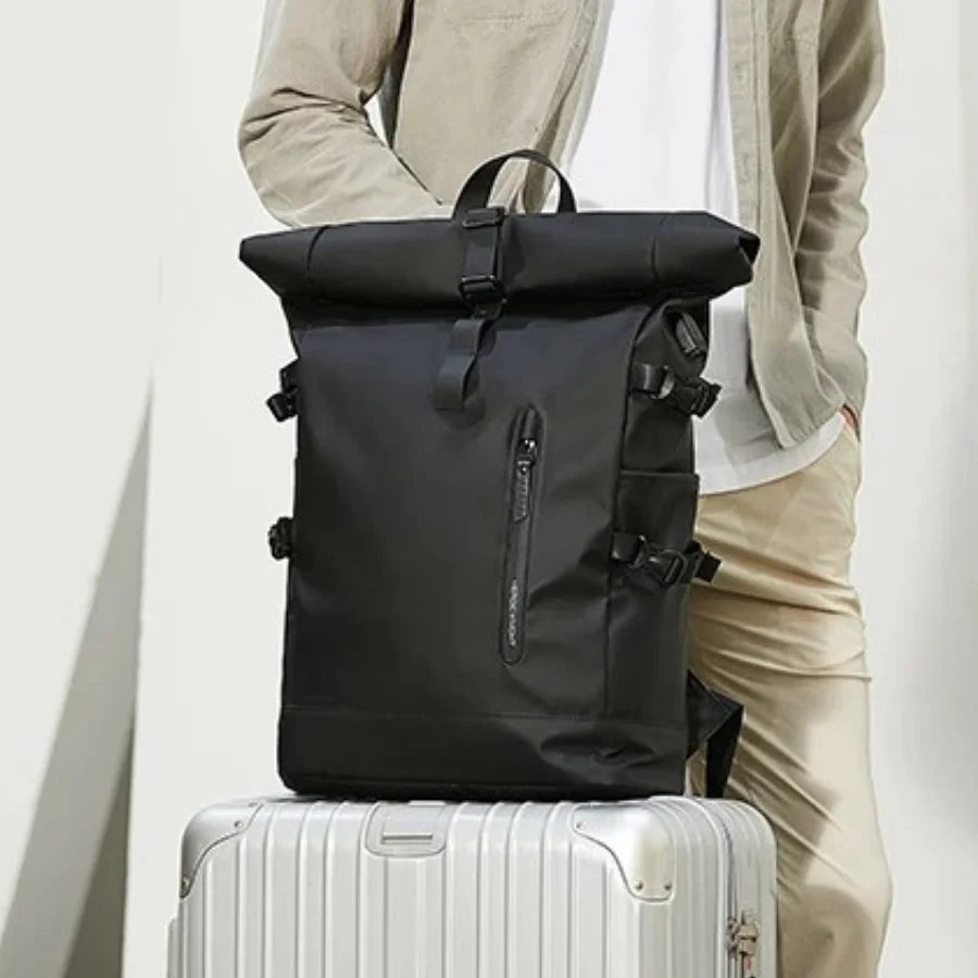 Men’s Roll Top Backpack – Waterproof Expandable Everyday Backpack