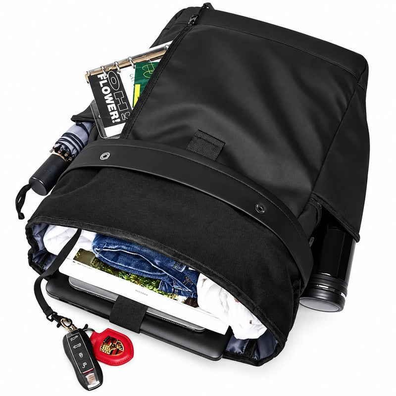Men’s Roll-Top Backpack – Waterproof Travel & Work Bag