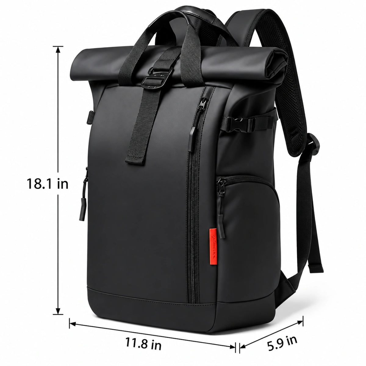 Men’s Roll-Top Backpack – Waterproof Travel & Work Bag