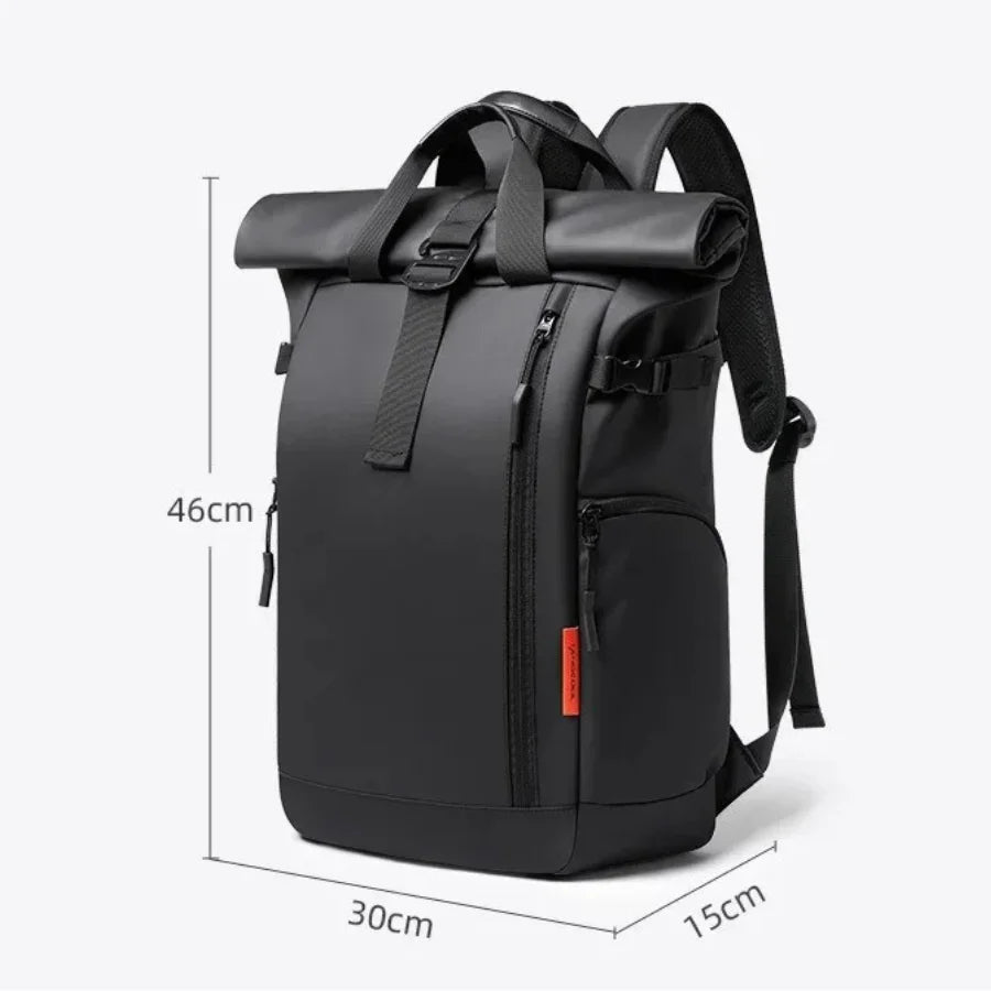 Men’s Roll-Top Backpack – Waterproof Travel & Work Bag