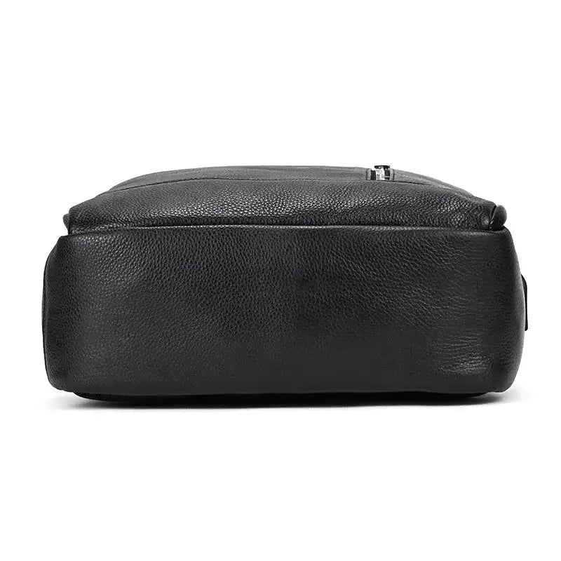 Men’s Slim Leather Backpack – Compact Laptop Work Bag
