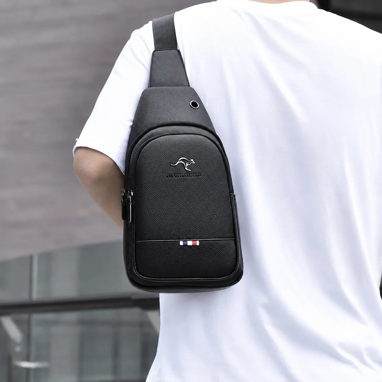 Men’s Sling Bag - 2-Pocket Crossbody Chest Bag
