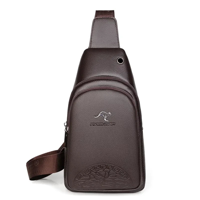 Men’s Sling Bag - 2-Pocket Crossbody Chest Bag