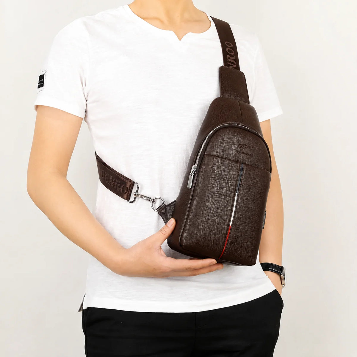 Men’s Sling Bag - Adjustable Crossbody Chest Bag