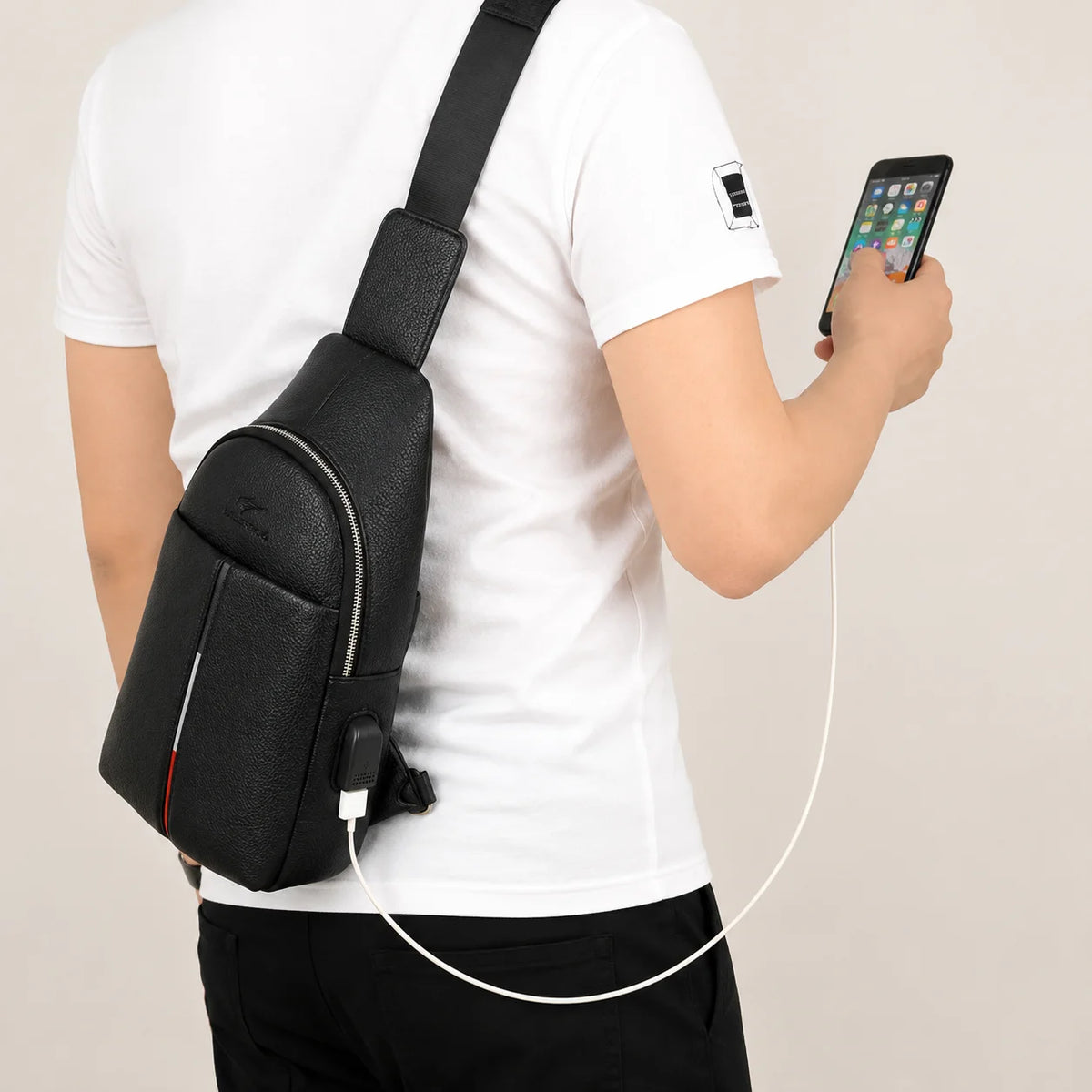 Men’s Sling Bag - Adjustable Crossbody Chest Bag