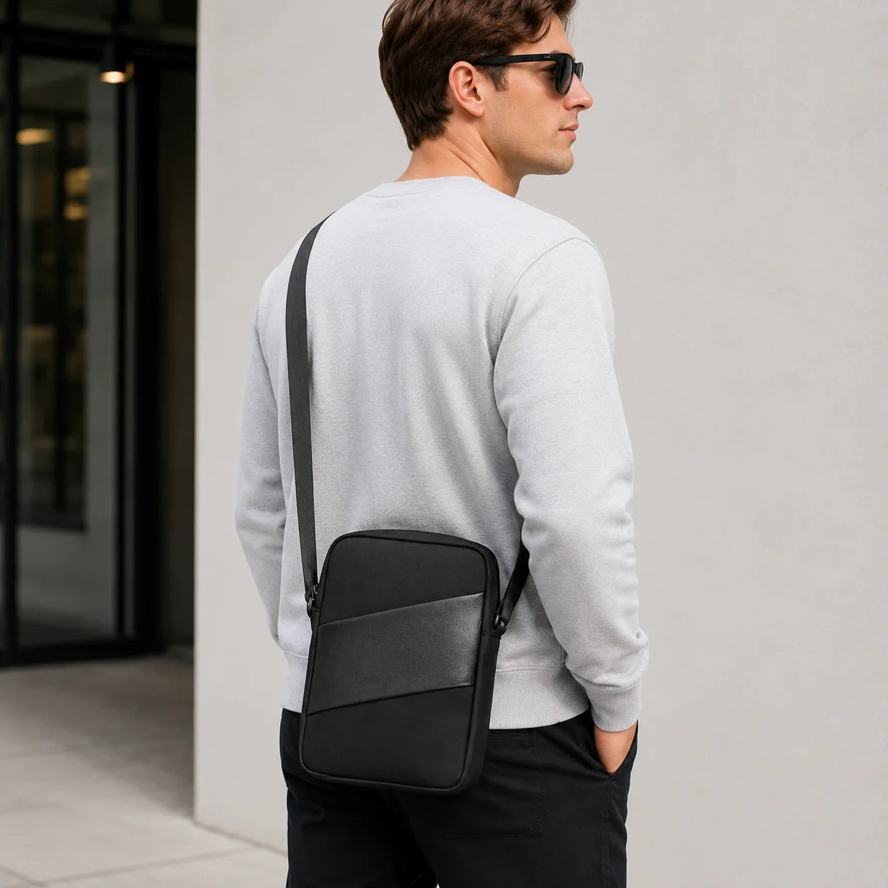 Men’s Small Crossbody Bag - Adjustable Strap Design