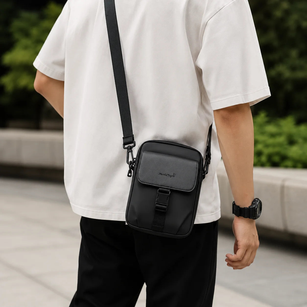 Men’s Small Crossbody Bag - Detachable Strap