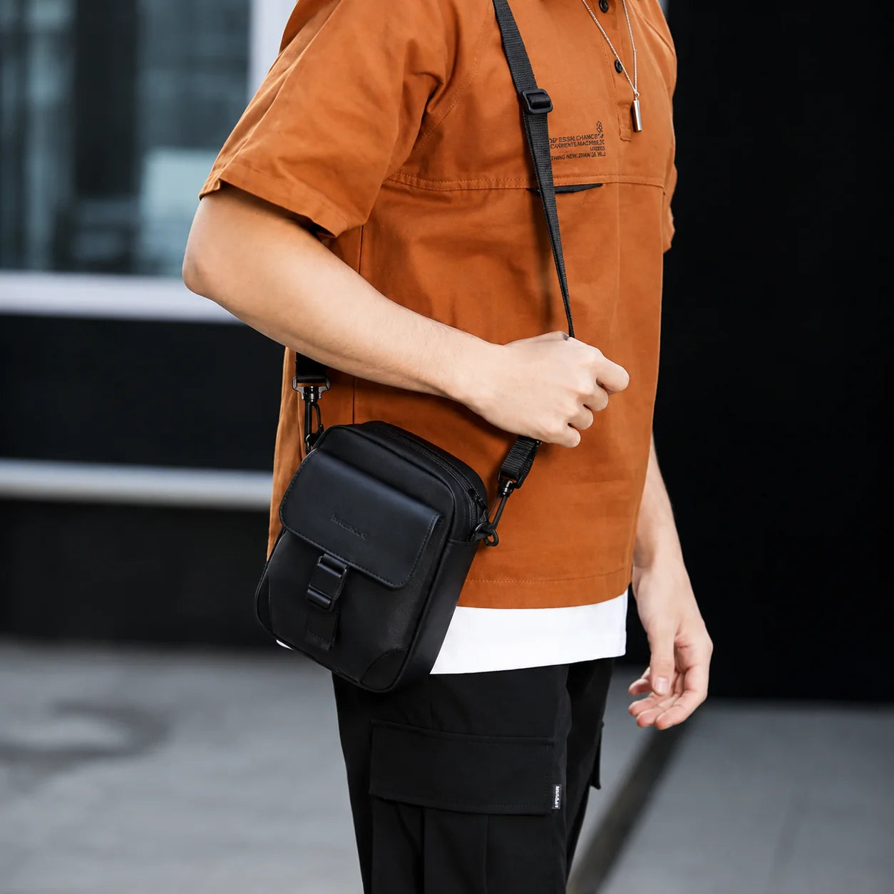 Men’s Small Crossbody Bag - Detachable Strap