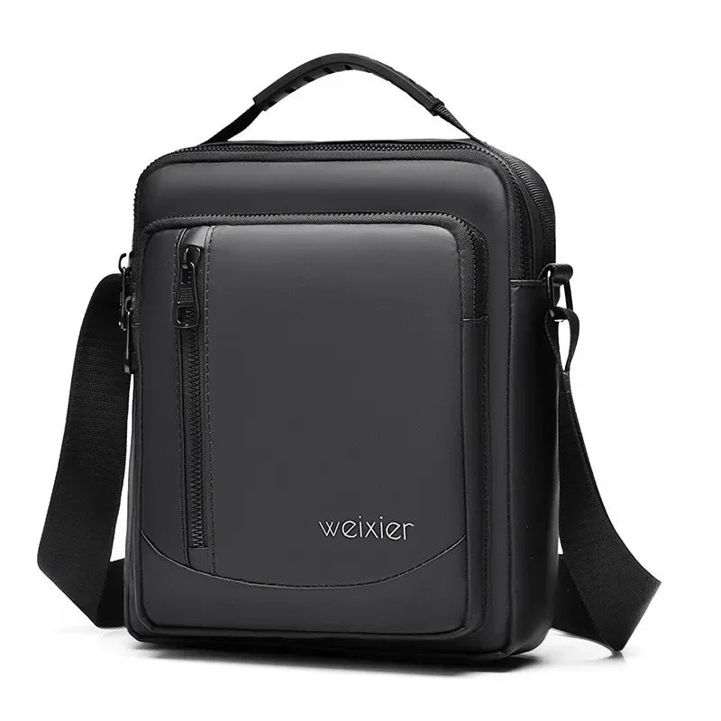 Men’s Small Crossbody Bag - Top Handle Design - Black