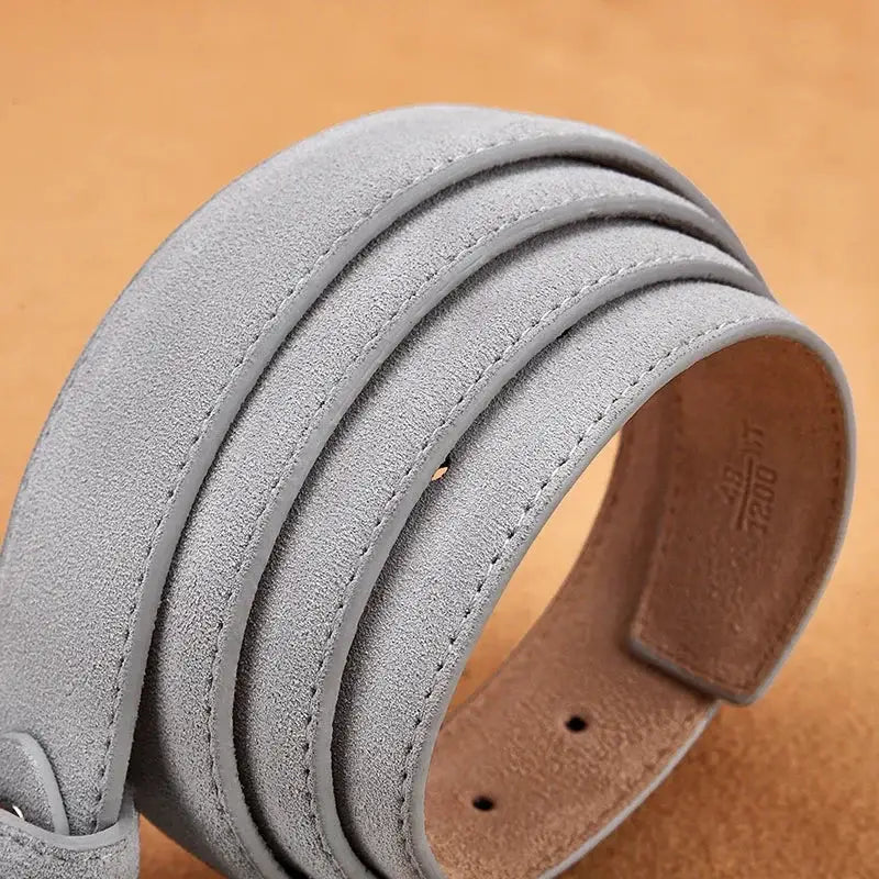 Men’s Suede Belt – Casual Leather Belt with Pin Buckle