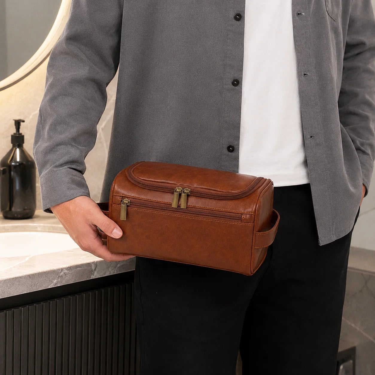 Men’s Toiletry Bag - Multi-Pocket Travel Case