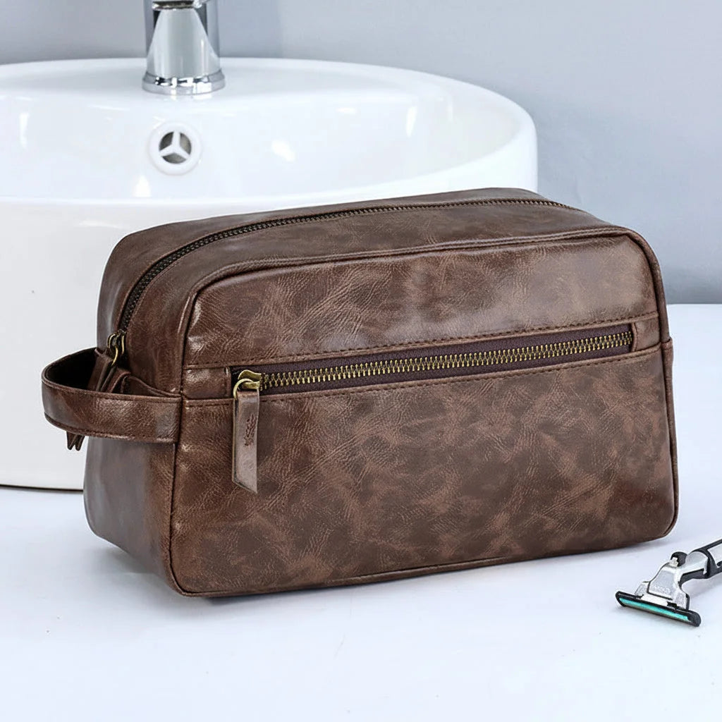 Men’s Toiletry Bag - Zip Front Pocket Dopp Kit