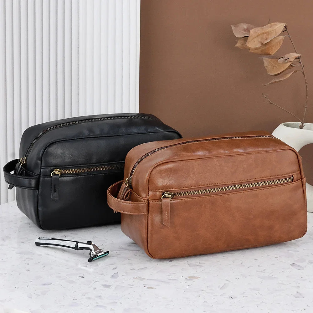 Men’s Toiletry Bag - Zip Front Pocket Dopp Kit