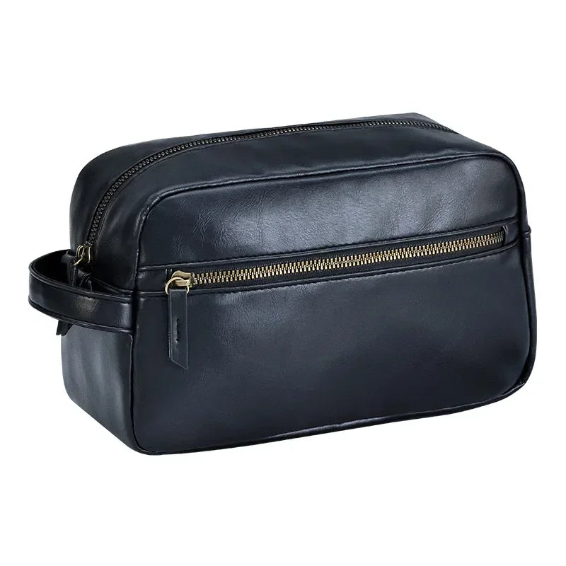 Men’s Toiletry Bag - Zip Front Pocket Dopp Kit - Black