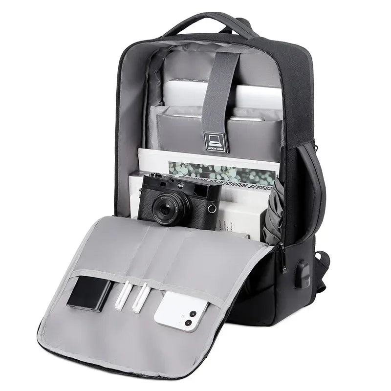 Men’s Travel Backpack - USB Charging Anti-Theft Carry-On