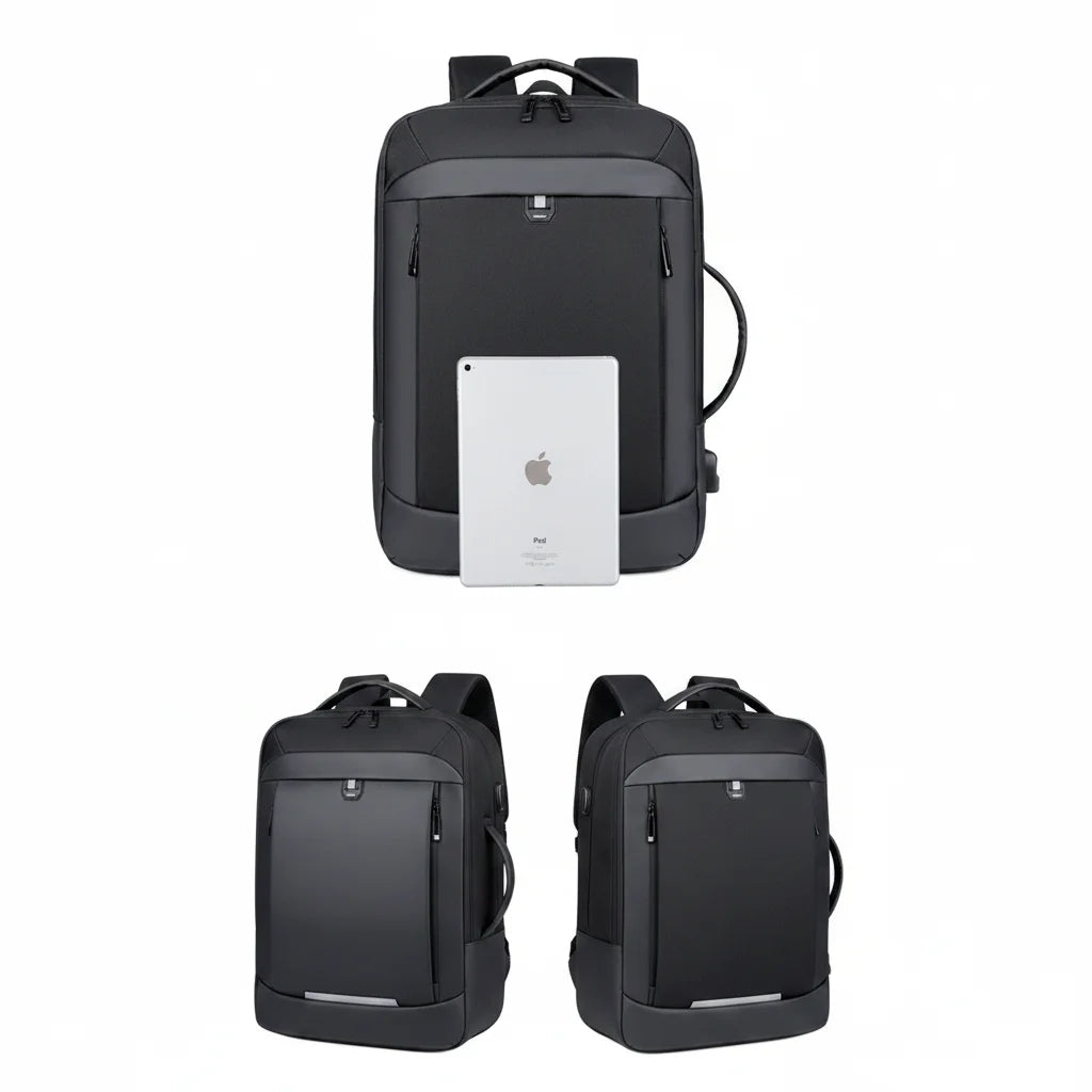 Men’s Travel Backpack - USB Charging Anti-Theft Carry-On