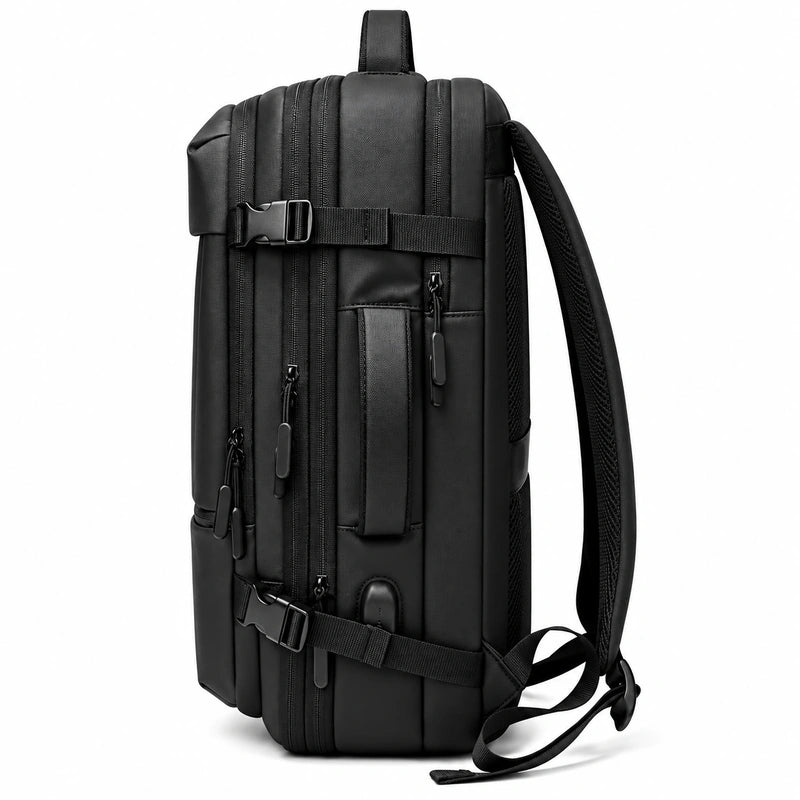Men’s Travel Backpack - Expandable 30L Water-Resistant Nylon