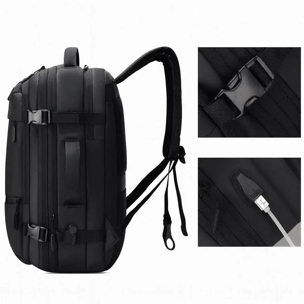 Men’s Travel Backpack – Expandable 30L Waterproof Nylon