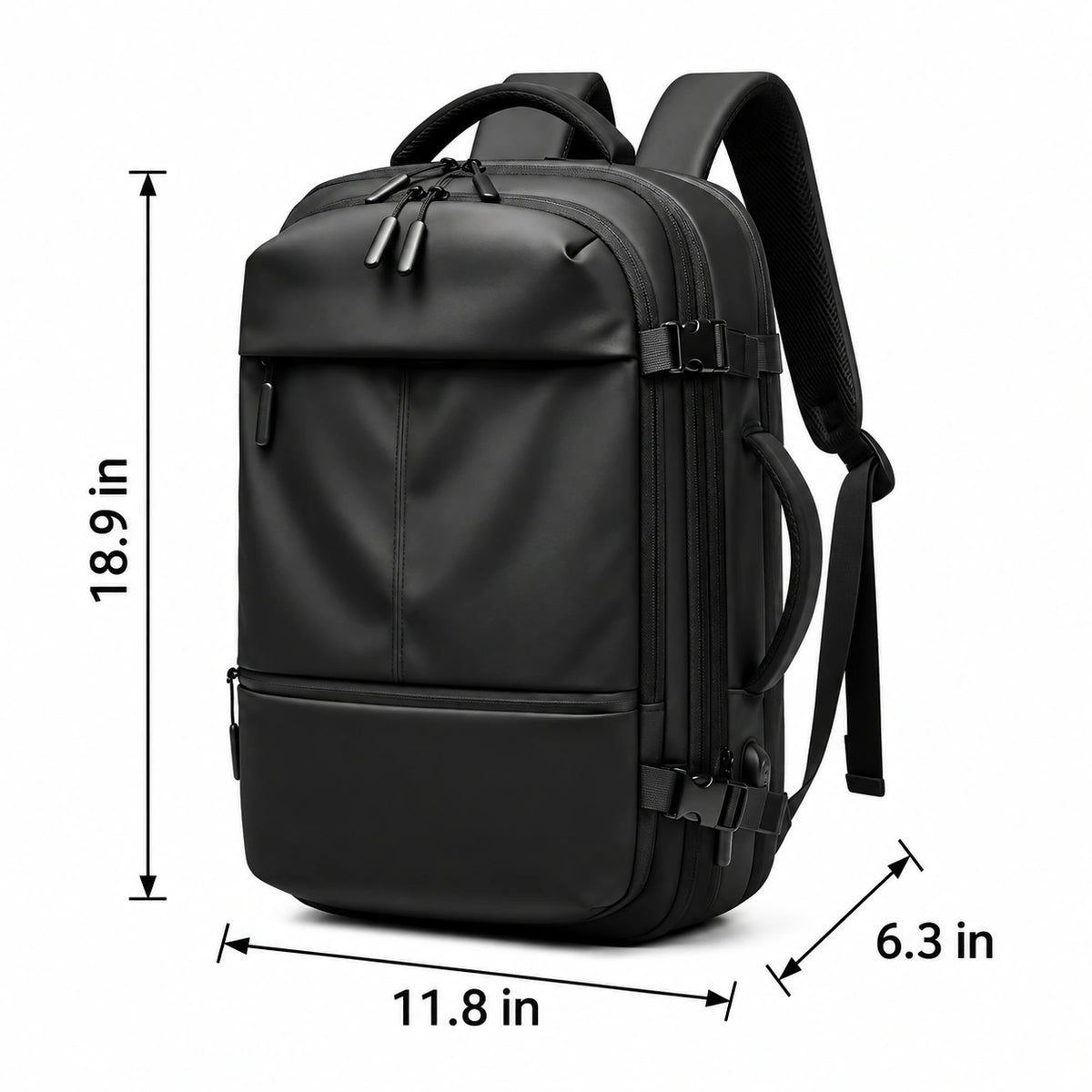 Men’s Travel Backpack – Expandable 30L Waterproof Nylon