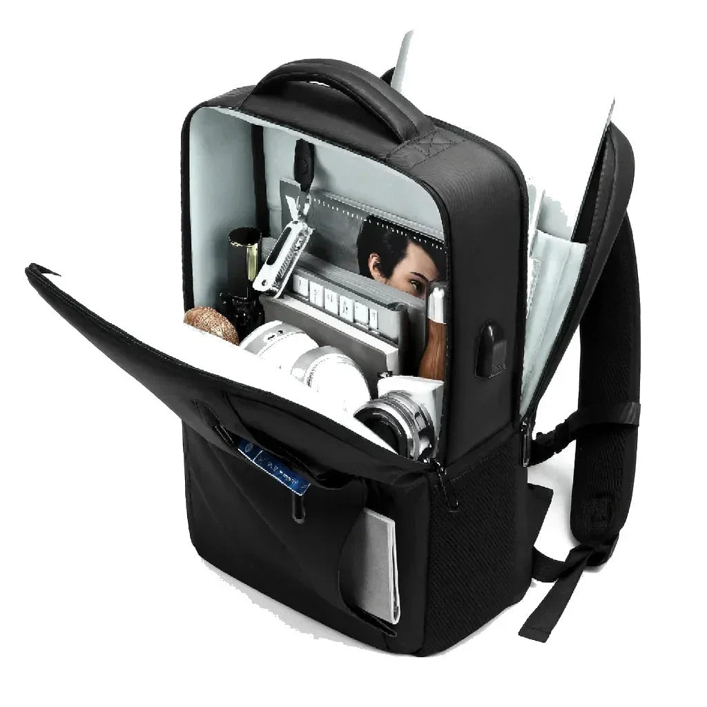 Men’s USB Laptop Backpack with Luggage Strap - 15.6 Inch Oxford Commuter Pack