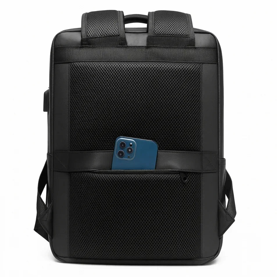 Men’s USB Laptop Backpack with Luggage Strap - 15.6 Inch Oxford Commuter Pack