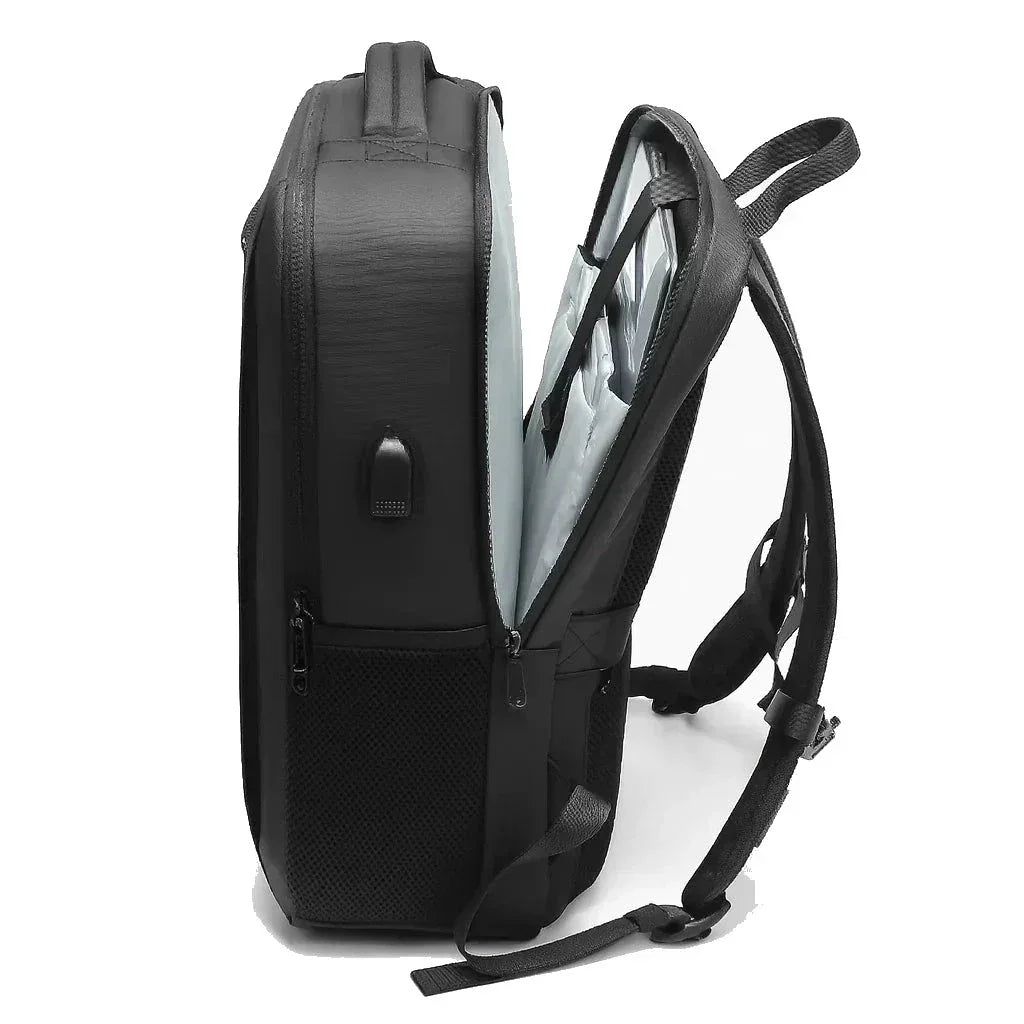 Men’s USB Laptop Backpack with Luggage Strap - 15.6 Inch Oxford Commuter Pack