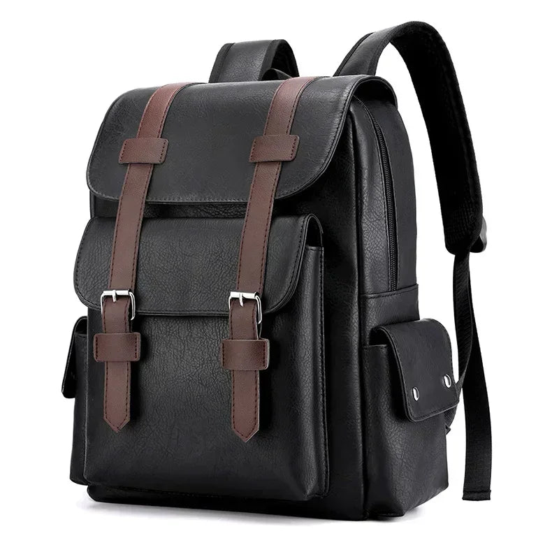 Men’s Vintage Backpack - Buckle Flap 15’’ Laptop Bag