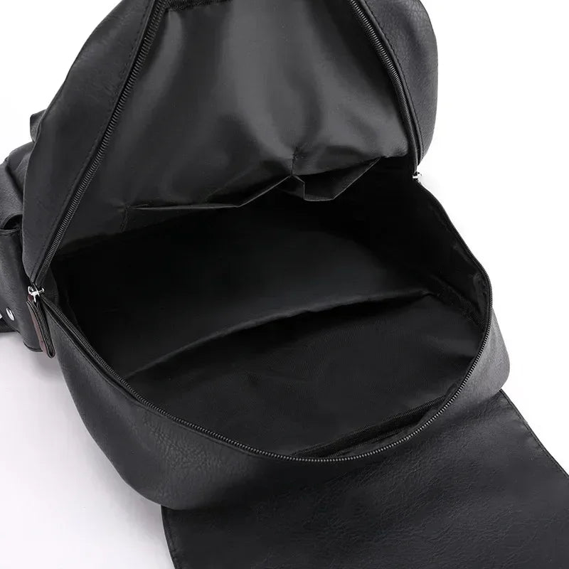 Men’s Vintage Backpack - Buckle Flap 15’’ Laptop Bag