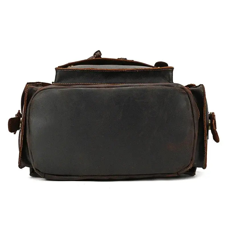 Men’s Vintage Leather Backpack – Large Retro Leather Backpack for Work & Travel