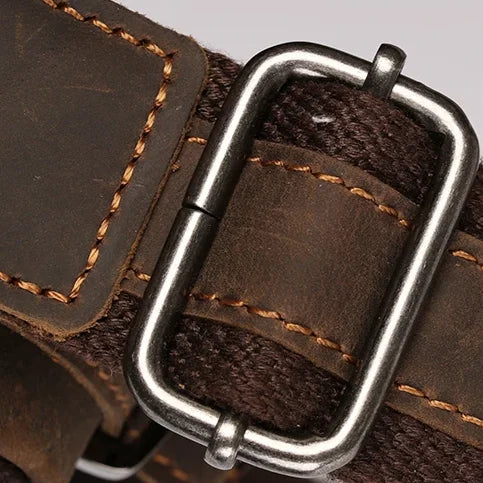 Men’s Vintage Leather Crossbody Bag – Compact Everyday Carry