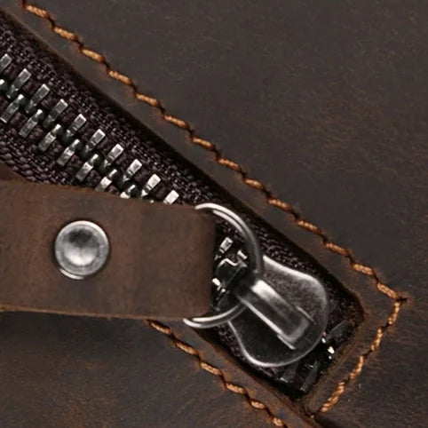 Men’s Vintage Leather Crossbody Bag – Compact Everyday Carry