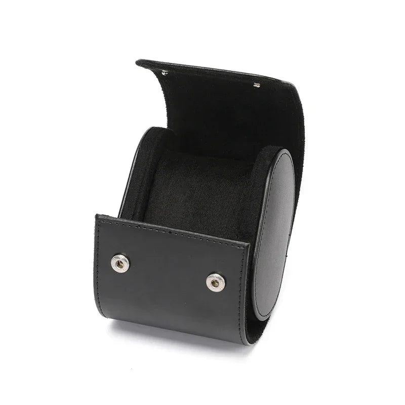Men’s Watch Roll - Travel Case with Cushioned Slots - Black / 1 Watch