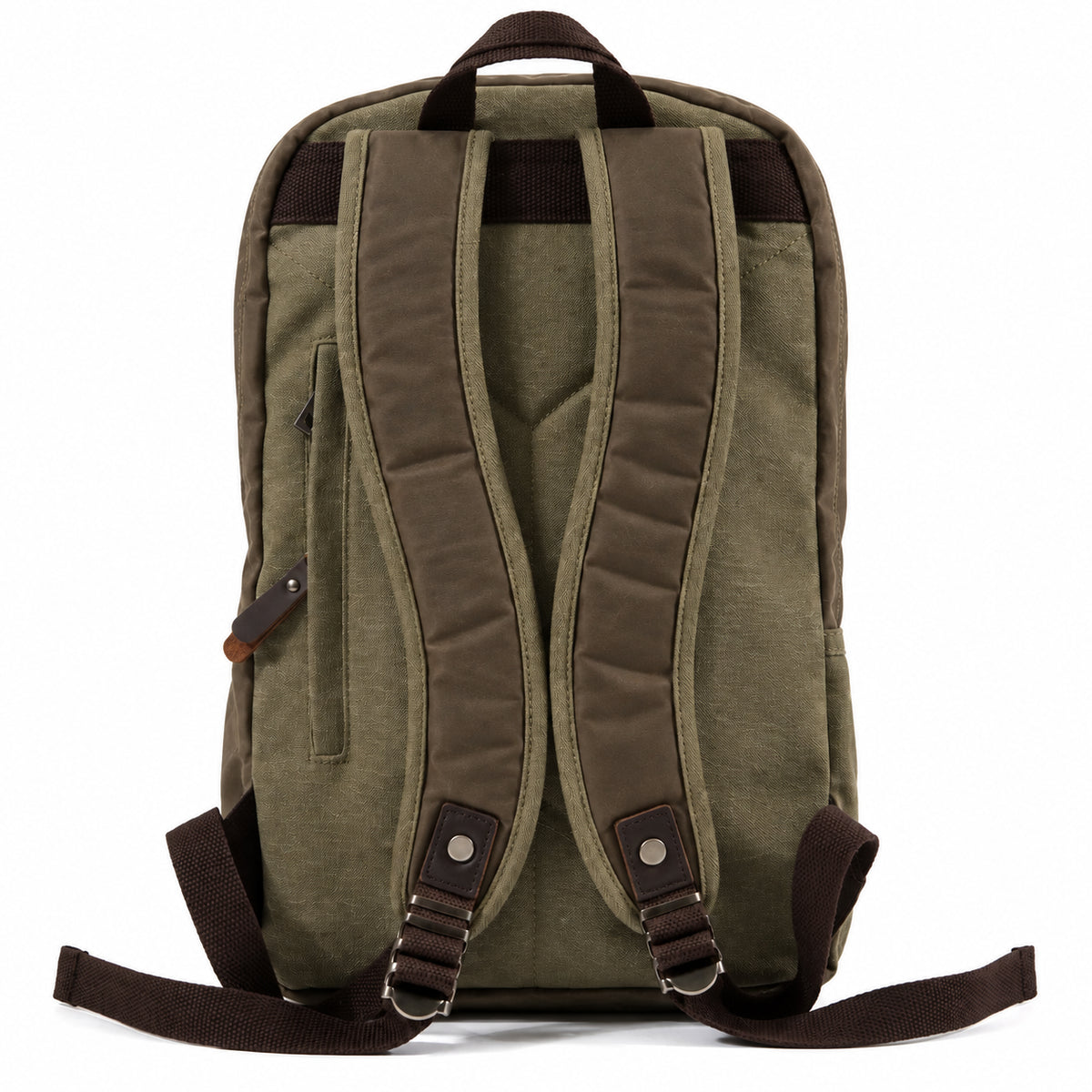 Men’s Waxed Canvas Backpack - Front Pocket Daypack