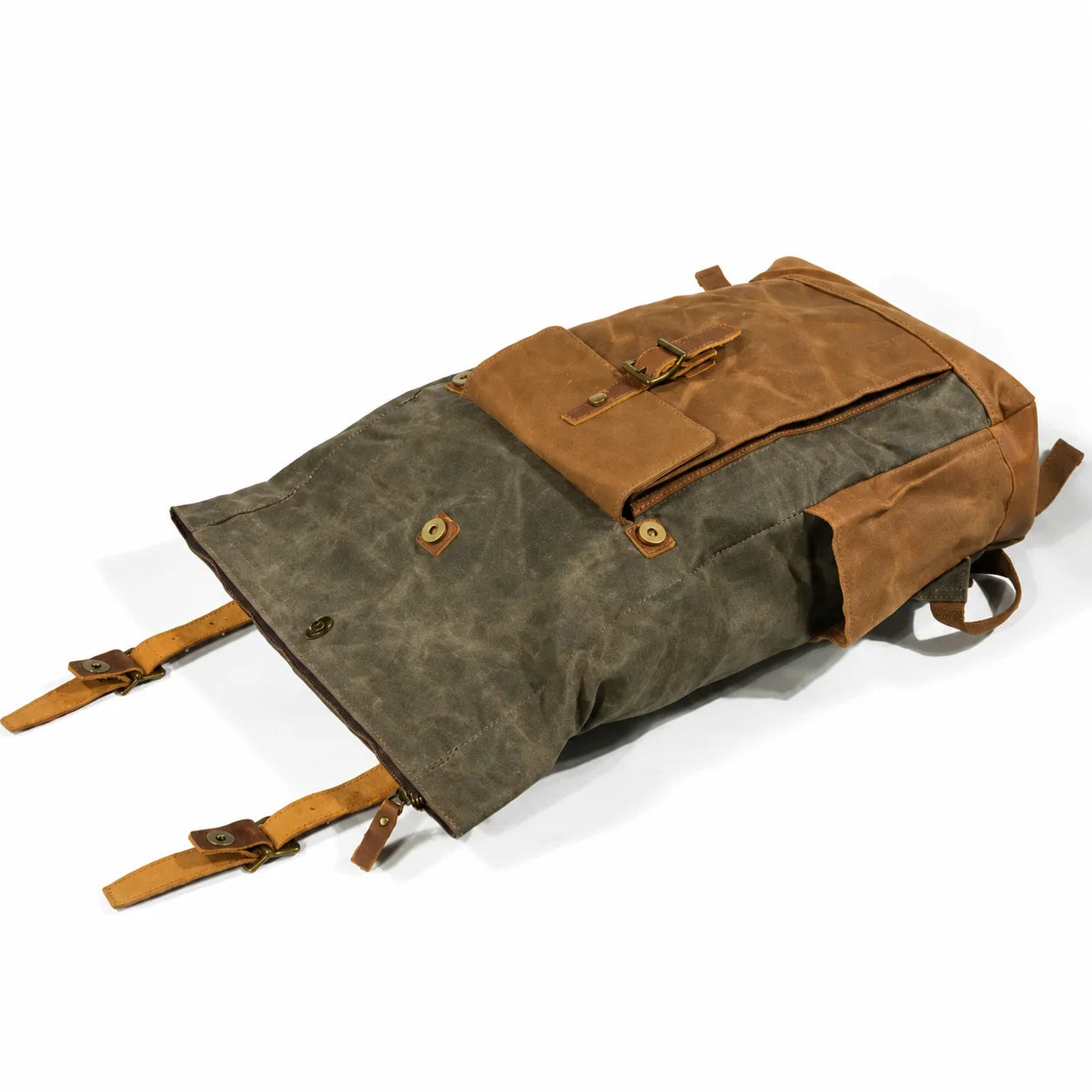 Men’s Waxed Canvas Backpack - Laptop Compartment Rucksack