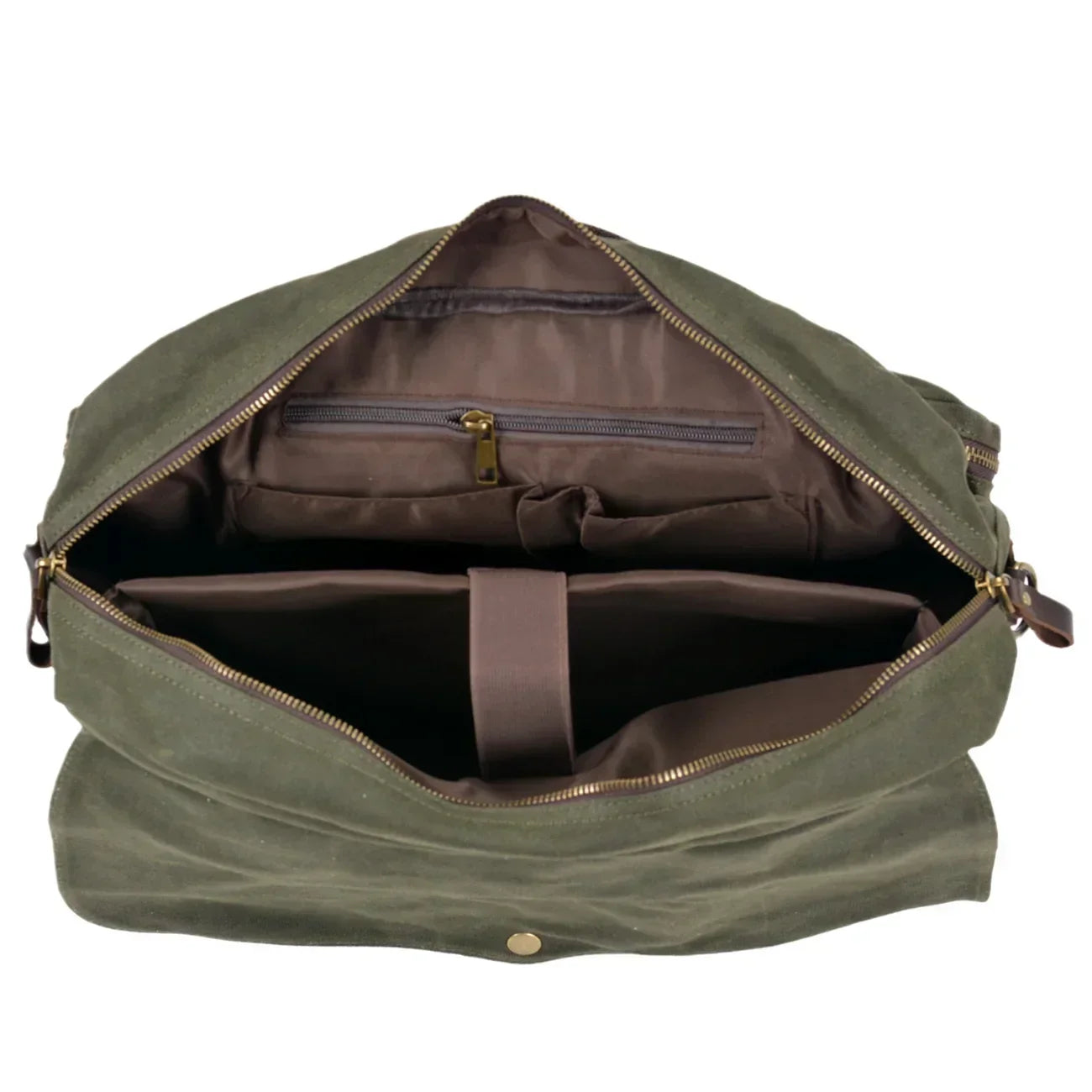 Men’s Waxed Canvas Briefcase - 15.6 Inch Laptop Bag