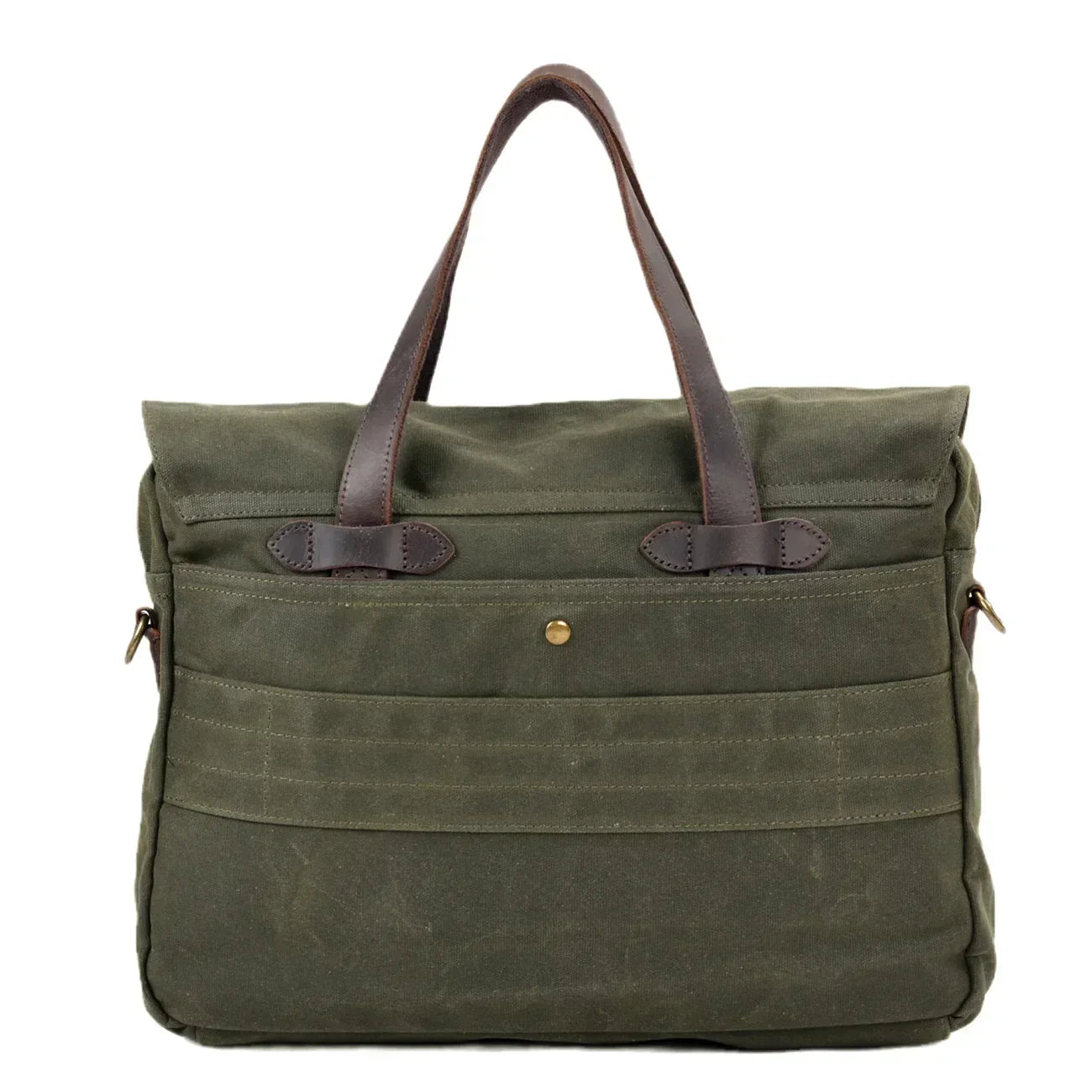 Men’s Waxed Canvas Briefcase - 15.6 Inch Laptop Bag