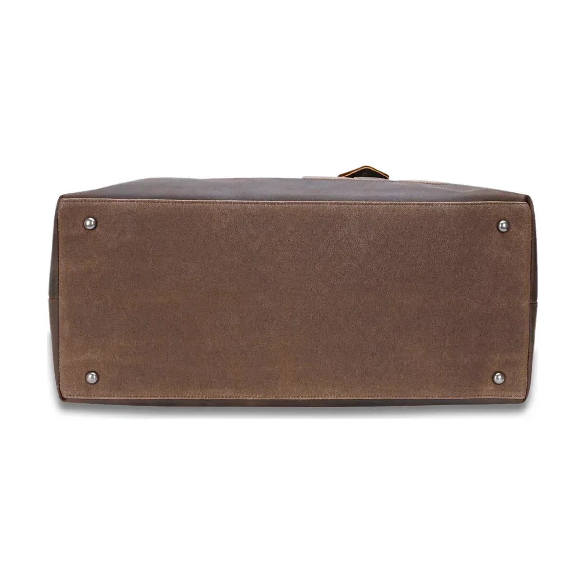 Men’s Waxed Canvas Duffle Bag with Leather Base for Weekend Travel