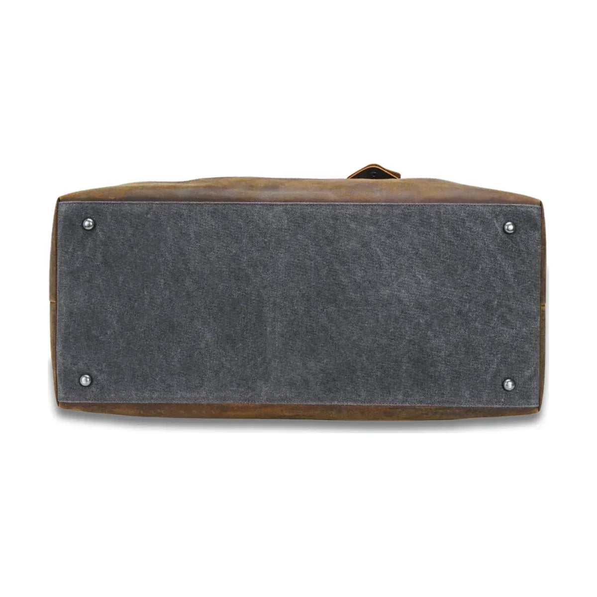 Men’s Waxed Canvas Duffle Bag with Leather Base for Weekend Travel