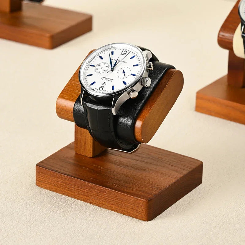 Men’s Wood Watch Stand - Microfiber-Lined Base