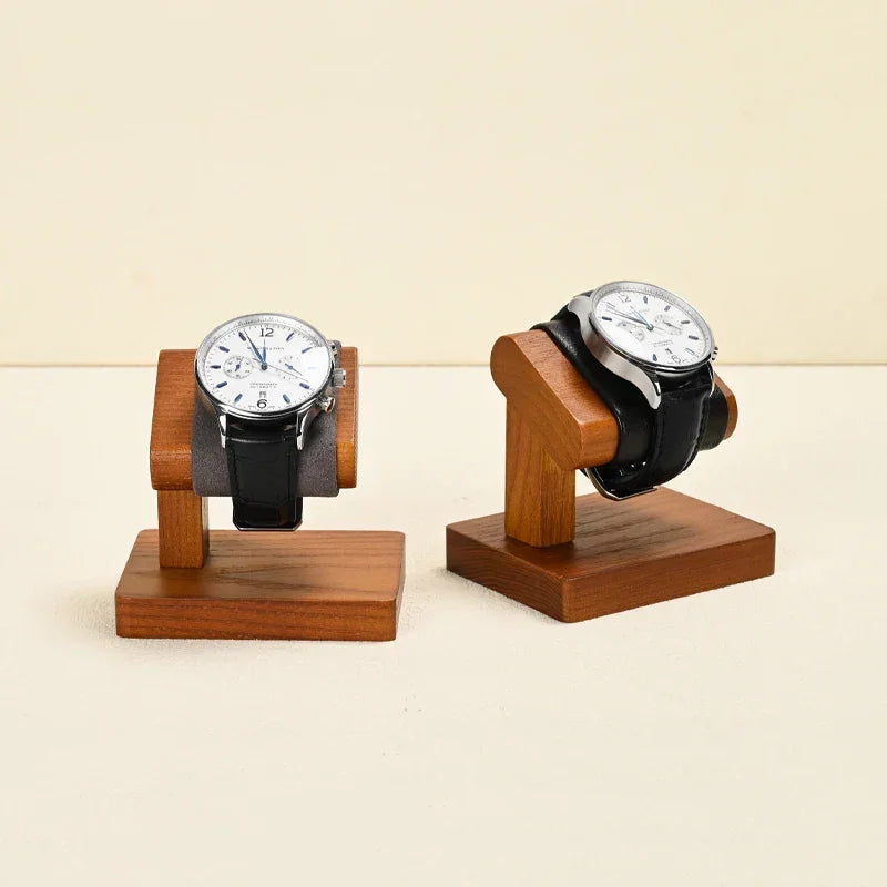 Men’s Wood Watch Stand - Microfiber-Lined Base