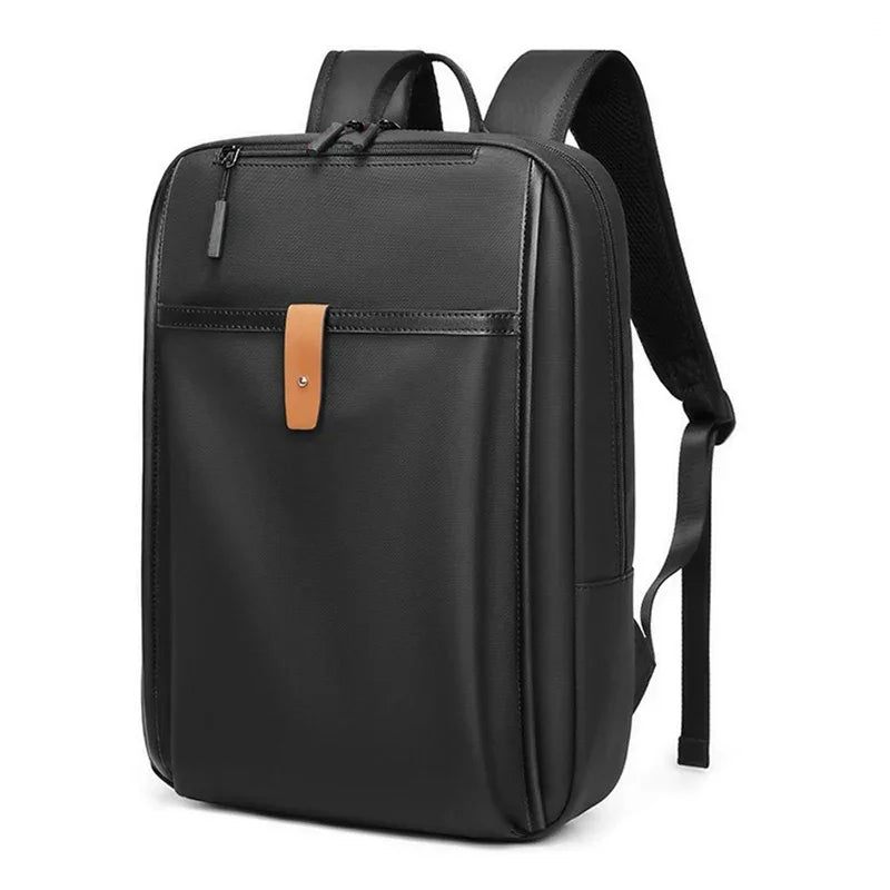 Men’s Work Backpack - Laptop Compartment Daily Bag - Black