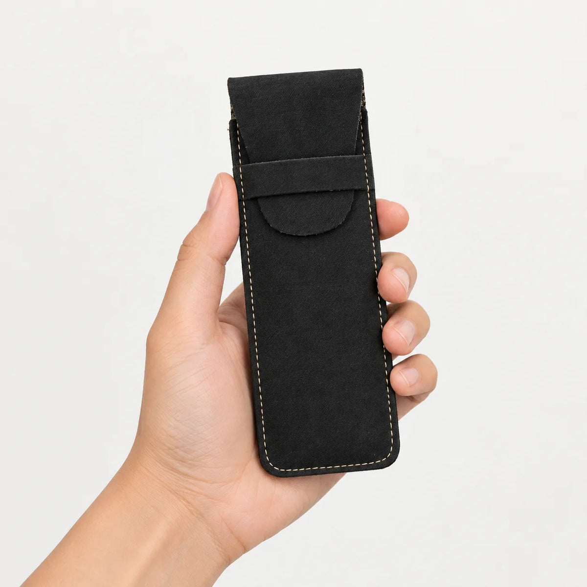 Men’s Leather Pen Case - Front Pocket Flap Pouch
