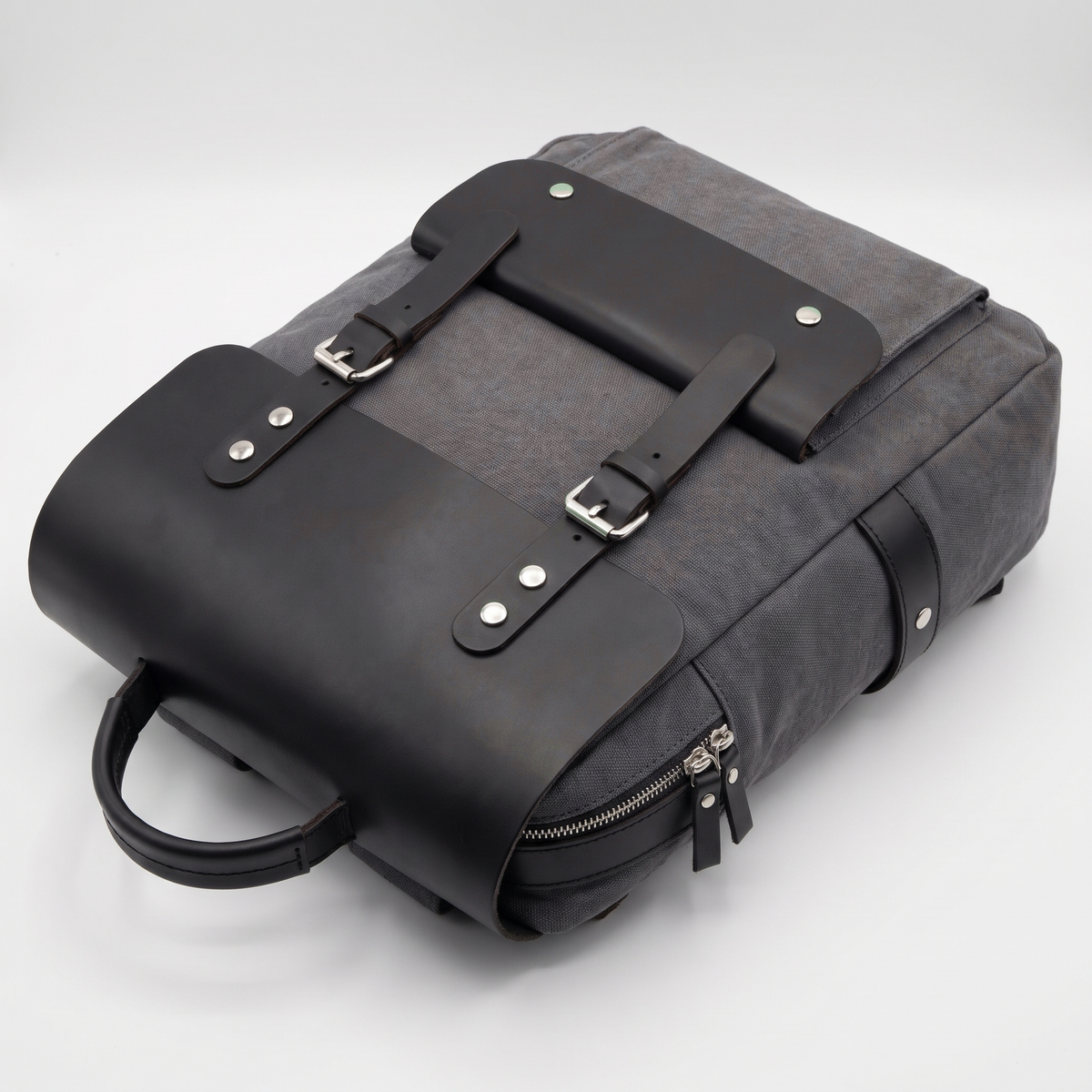 Men’s Waxed Canvas Backpack - Leather Trim 6-Color Laptop Pack