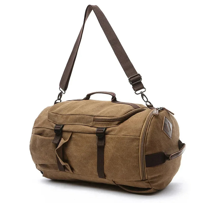 Men’s Canvas Backpack - Convertible 2-Way Carry Bag