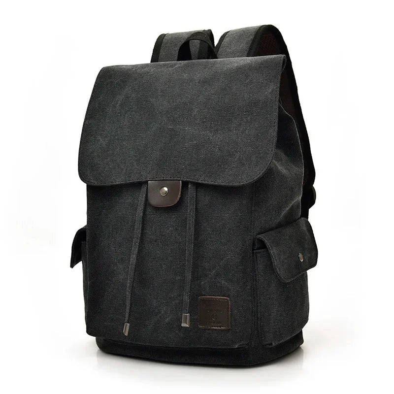 Men’s Canvas Backpack - 18L Vintage Flap-Top Daypack